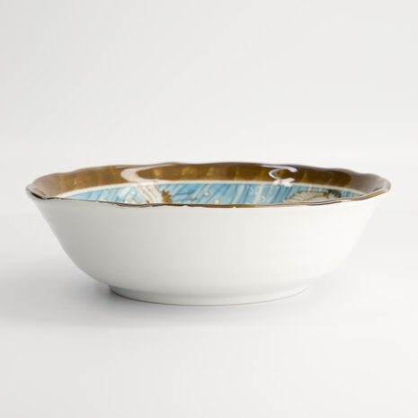 TOKYO DESIGN STUDIO - Crane Light Blue Bowl 21.6x6.5cm 40-230404-16 6/36