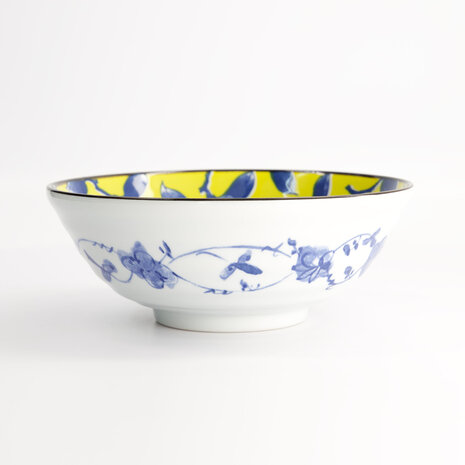 TOKYO DESIGN STUDIO - Tsubaki Ramen Bowl 20.5x7.8cm 1000ml Yellow/Blue 21735 3/36