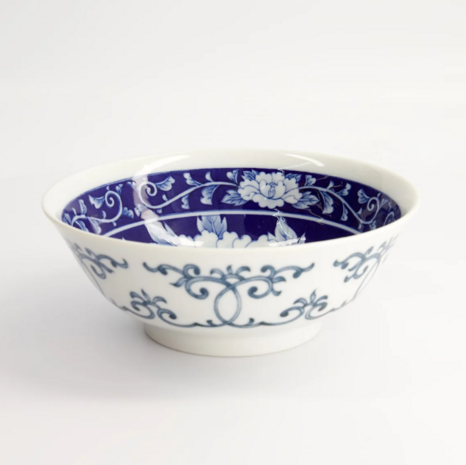 TOKYO DESIGN STUDIO - Mixed Bowls Ramenbowl Set 19x7.5cm 1000ml Peony TH578/1 4/32, Flower TH578/6 4/32