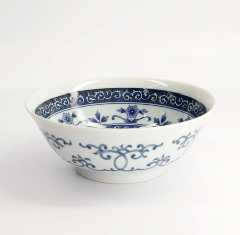 TOKYO DESIGN STUDIO - Mixed Bowls Ramenbowl Set 19x7.5cm 1000ml Peony TH578/1 4/32, Flower TH578/6 4/32