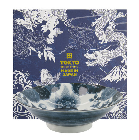 TOKYO DESIGN STUDIO - Japonism Bowl, Lion, Darkgrey, Ø 25.2 x 7.7 cm, Item No. 22521