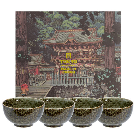 TOKYO DESIGN STUDIO - Shinryoku Green 4pcs Bowl Giftset 13x7.2cm 500ml 22564 1F 1/6