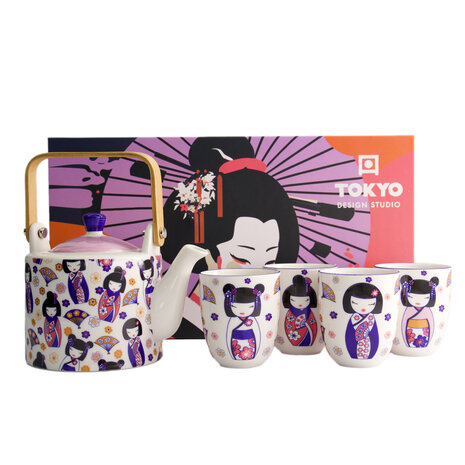 TOKYO DESIGN STUDIO - Kawaii Maiko Tea Set 1:4 0.8lt 21772 1/6