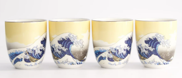 TOKYO DESIGN STUDIO - Kawaii Hokusai Cup Giftset 4pcs 7x8cm 170ML 21907 1/12