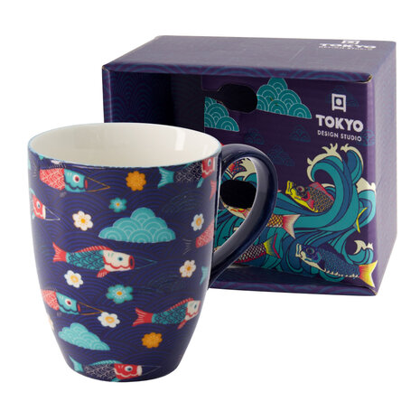 TOKYO DESIGN STUDIO - Kawaii Koinobori Mug W/Giftbox 8.5x10.2cm 380ml 21534 1/36