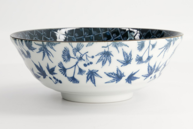 TOKYO DESIGN STUDIO - Flora Japonica Ramen Bowl 21x7.8cm 1000ml Gingko FK-8023/A 3/36