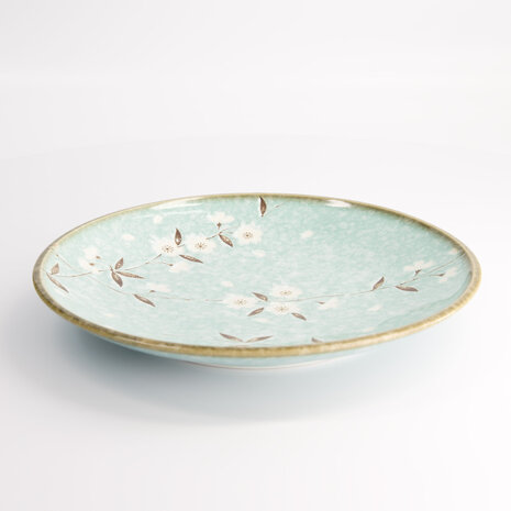 TOKYO DESIGN STUDIO - Light Blue Sakura Plate 26x3.4cm 4/24