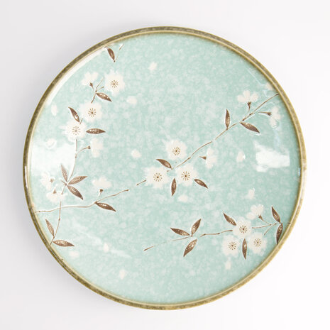 TOKYO DESIGN STUDIO - Light Blue Sakura Plate 26x3.4cm 4/24