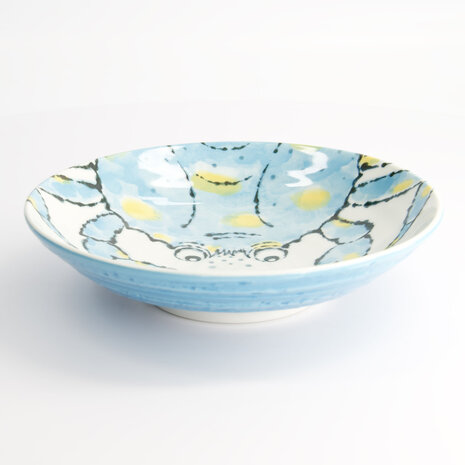 TOKYO DESIGN STUDIO - Seafood Deep Plate 21.7x5.2cm 900ml Crab Light Blue 4/32