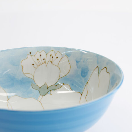 TOKYO DESIGN STUDIO - Sakura Blue Ramen Bowl 19.5x7.5cm 4/32