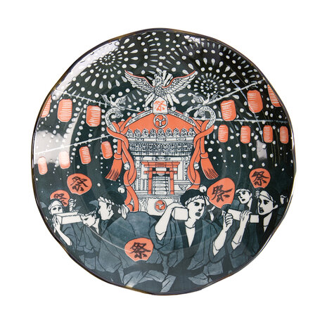 TOKYO DESIGN STUDIO - Asakusa Round Plate 25x3cm Matsuri 21786 4/24