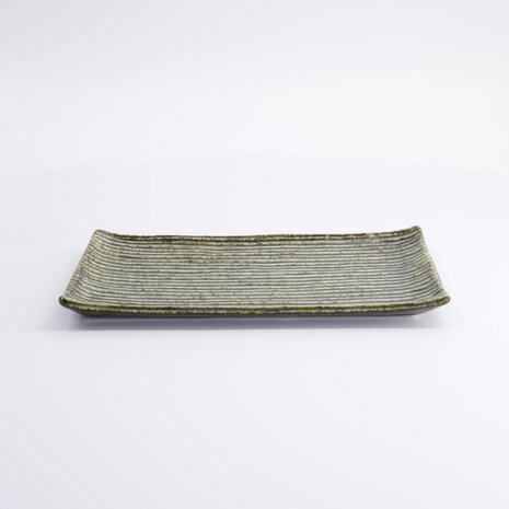 TOKYO DESIGN STUDIO - Mino Craft Rectangular Plate 23.8x15cm Green 5/40