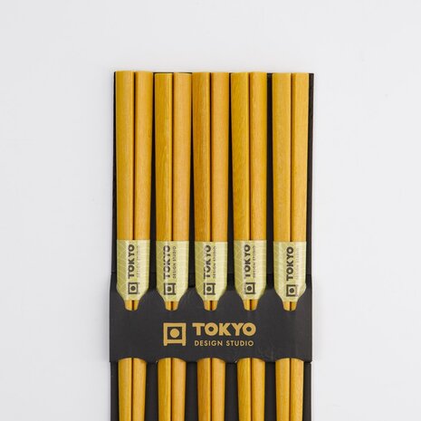 TOKYO DESIGN STUDIO - Chopstick Set/5 Light Wood 17935 10/200