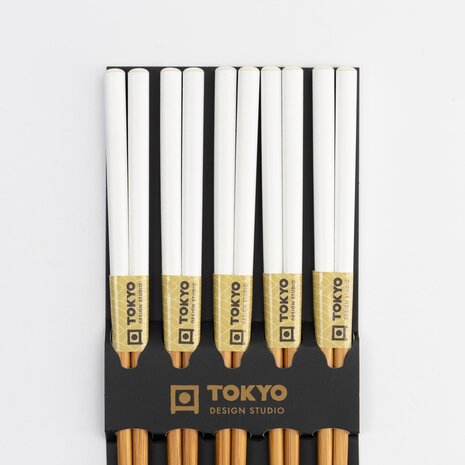 TOKYO DESIGN STUDIO - CHOPSTICK SET/5 WHITE 