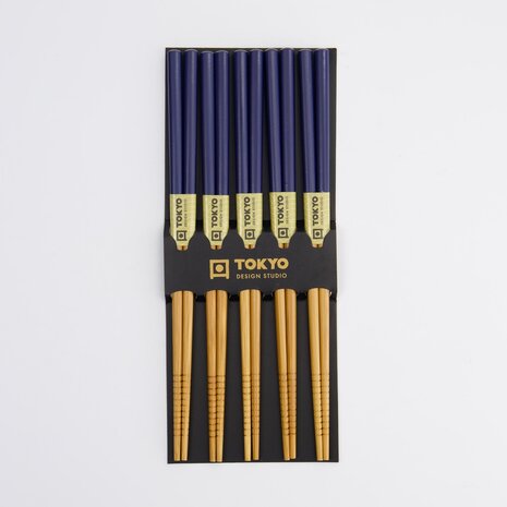 TOKYO DESIGN STUDIO - Chopstick Set/5 D.Blue 14462 10/200