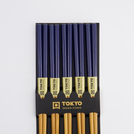 TOKYO DESIGN STUDIO - Chopstick Set/5 D.Blue 14462 10/200